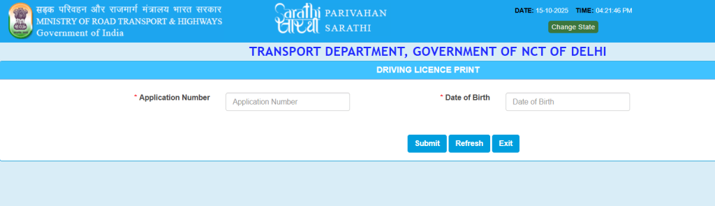 download driving licence parivahan