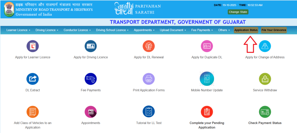 check driving licence status