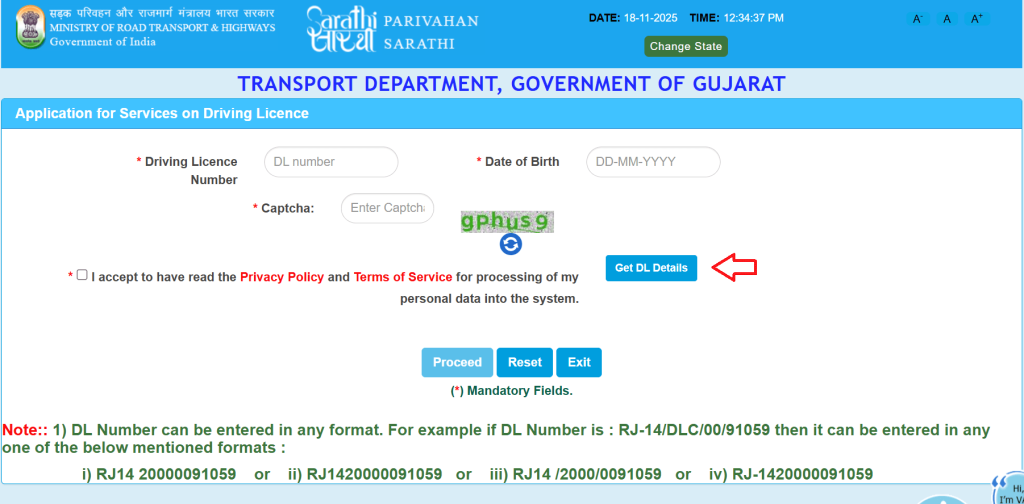renewal driving licence