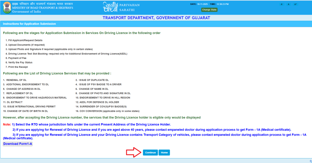 renewal driving licence