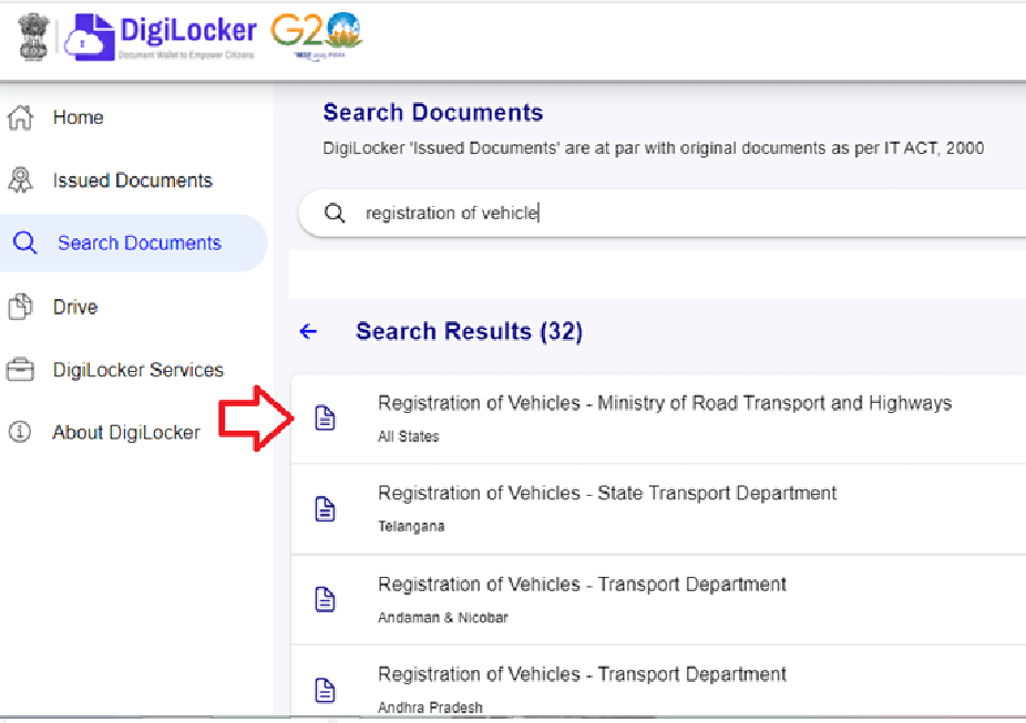 download rc book via digilocker