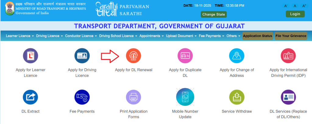 renewal driving licence